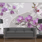 Fototapeet Artgeist Flight Of Purple Orchids, 70 cm x 100 cm