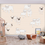 Fototapeet Artgeist Playful Dogs, 70 cm x 100 cm