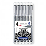 Rapidograaf Staedtler Pigment Liner, hall, 0.8 mm, 6 tk