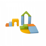 Pehmete klotside m&auml;nguv&auml;ljak, v&auml;ike loss, sinine/kollane/roheline