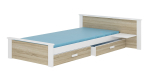 Lastevoodi ADRK Aldex Shelf, pruunikas v., 80 x 180 cm, voodipesu kastiga, madratsiga