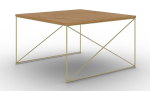 Kohvilaud ADRK Nelia, kuld v./tamm v., 75 cm x 75 cm x 43 cm