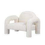 Tugitool Homla Sedia Teddy Boucle, hele pruun - ecru, 88 cm x 95 cm x 70 cm