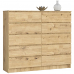 Kummut Akord K140, artisan oak, 121 cm x 138 cm x 40 cm