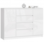 Kummut Akord Furniture Factory K140, valge v., 99 cm x 138.4 cm x 40 cm