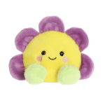 Pehme m&auml;nguasi Aurora Palm Pals Fallon The Flower, kollane v./violetne v., 12 cm