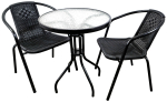 Aiam&ouml;&ouml;bli komplekt Besk 9126141, must v., 2 istekohta