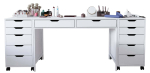 Tualettlaud Kalune Design Duru 1600-55, valge v., 77.4 cm x 200 cm x 55 cm
