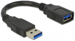 Juhe Delock USB / USB USB 3.0 A male, USB 3.0 A female, 0.15 m, must v.
