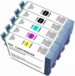 Tindiprinteri kassett Uprint T1281-4, sinine v./must v./punane v.