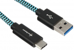 Juhe Sharkoon, USB Type C/USB, 50 cm, sinine