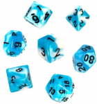 T&auml;ringud Rebel RPG Dice Set - Blue and White
