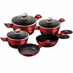 Poti ja panni komplekt, koos tarvikutega Berlinger Haus Metallic Line Burgundy Edition BH-1632