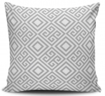 Dekoratiivne padi Mioli Decor, valge/hall, 43 cm x 43 cm