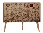 Kapp Kalune Design Mega 730, eriv&auml;rviline/sonoma tamm v., 36 cm x 120 cm x 90 cm