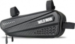 Jalgrattakott Wildman Pouch/Pannier for Bicyle Frame M ES4, tpu, must v.
