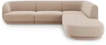 Nurgadiivan Micadoni Home Miley Velvet 6 Seats, hele pruun v., parem, 252 x 220 cm x 74 cm