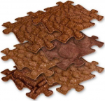 Sensoorne massaaži matt ASKATO ECO 040054, 30 cm x 30 cm, 6 tk, pruun v.