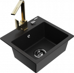 K&ouml;&ouml;givalamu Mexen Milo 6505-77-670300-50-B, graniit, 43.5 cm x 41 cm x 17.1 cm, kuldne/must