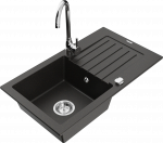 K&ouml;&ouml;givalamu Mexen Pablo 6510751010-75+670200-00, graniit, 75 cm x 43 cm x 16.1 cm, metallic black/gold+chrome