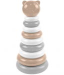 Arendav m&auml;ng Wader Biscuit Cloud Bear Pyramid, valge v./hall v./beež v., 11 tk