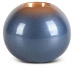 K&uuml;&uuml;nlahoidja Nessa 01, keraamiline savi, &Oslash; 12 cm, 11 cm, sinine/kuldne