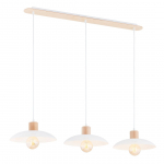 Valgusti rippuv Emibig Kobe 3, E27, 3 x 15 W, valge v.