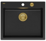 K&ouml;&ouml;givalamu Quadron Morgan 110, graniit, 57 cm x 50 cm x 22 cm, kuldne v./must v.