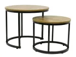 Kohvilaudade komplekt Paolo Duo, must v./puidu v., 70 cm x 70 cm x 47 cm, 2 tk