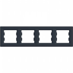 Neljane raam Schneider Electric Asfora, must