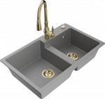 K&ouml;&ouml;givalamu koos kraaniga Mexen Tomas Savita, vaik/graniit, 80 cm x 50 cm x 19 cm, kuldne/hall