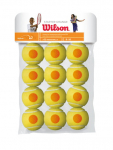 Tennisepallide komplekt Wilson Starter Orange, kollane v./oranž v., 12 tk
