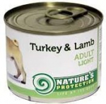 M&auml;rg koeratoit Natures Protection Adult Light Turkey & Lamb, 0.2 kg