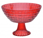 Serveerimiskauss Red Star, &Oslash; 22.5 cm, punane v., klaas