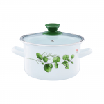 Pott Emalia Olkusz Eukaliptus, 16 cm, 2 l, valge v.