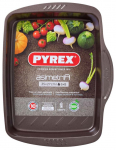K&uuml;psetusplaat Pyrex Asimetria, must v., 35 cm x 27 cm