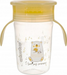 Laste kruus Akuku 360 A0670, 240 ml, 6+ kuud, plastik, kollane v.