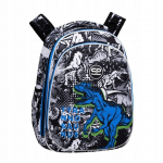 Kooli seljakott CoolPack Turtle T-Rex, sinine v./valge v./must v., 29 cm x 16 cm x 44 cm