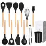 K&ouml;&ouml;giriistade komplekt Springos KI0002, 18.5 cm, must v., 12 tk
