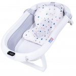 Kokkupandav beebivann Primabobo Premium, valge v./hall v., 79 cm