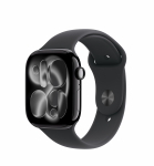 Nutikell Apple Watch Series 11 GPS 46mm MEUX4ET/A, jet black alumiiniumist korpus musta spordirihmaga - M/L