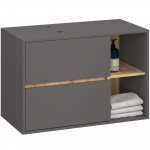 Seina vannitoakapp Akord Vami, pruun v./grafiit v., 45.5 cm x 90 cm x 60 cm