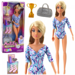 Nukk aksessuaaridega Lean Toys Anlily Vacation Sport, 30 cm, roosa