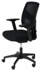 T&ouml;&ouml;tool Sun-Flex Officechair Mesh, 47 - 51 x 48 x 93.3 - 113 cm, must v.