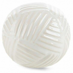 Dekoratiivne kujuke, "pall" Romina, kreemjasvalge, 10 cm x 9 cm x 9 cm