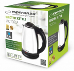 Elektriline veekeetja Esperanza Victoria EKK113W, 1.8 l, valge v./must v.