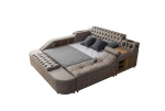 Voodi kahekohaline Kalune Design Dorwell Smart, 200 x 200 cm, pruun v., madratsiga, p&otilde;hjalippidega
