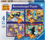 Pusle 4in1 Ravensburger Despicable Me Minions, 14 cm x 19 cm, 72 tk, mitmev&auml;rviline