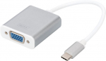Adapter Digitus USB Type-C VGA DA-70837 USB C male, VGA, 0.2 m, valge v.