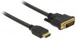 Juhe Delock HDMI to DVI 24+1 Bi-Direction 85653 HDMI, DVI 24+1 male, 1 m, must v.